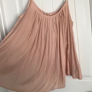 Blush silky and flowy tank